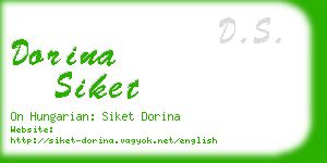 dorina siket business card